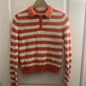 American Eagle Striped Polo Sweater — Size S